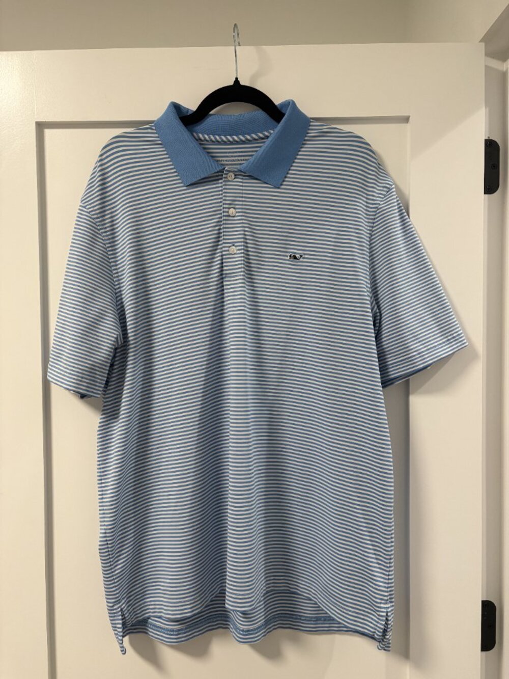 Vineyard Vines Men’s L Blue Striped Performance Polo